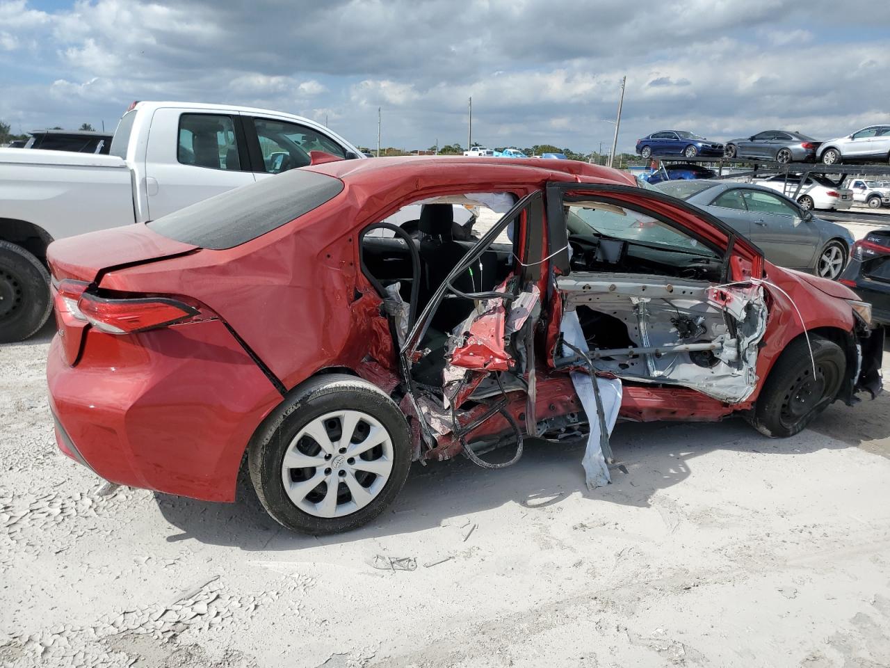 2021 Toyota Corolla VIN JTDEPMAE9MJ177813 Copart auction photo, all over damage thumbnail 3