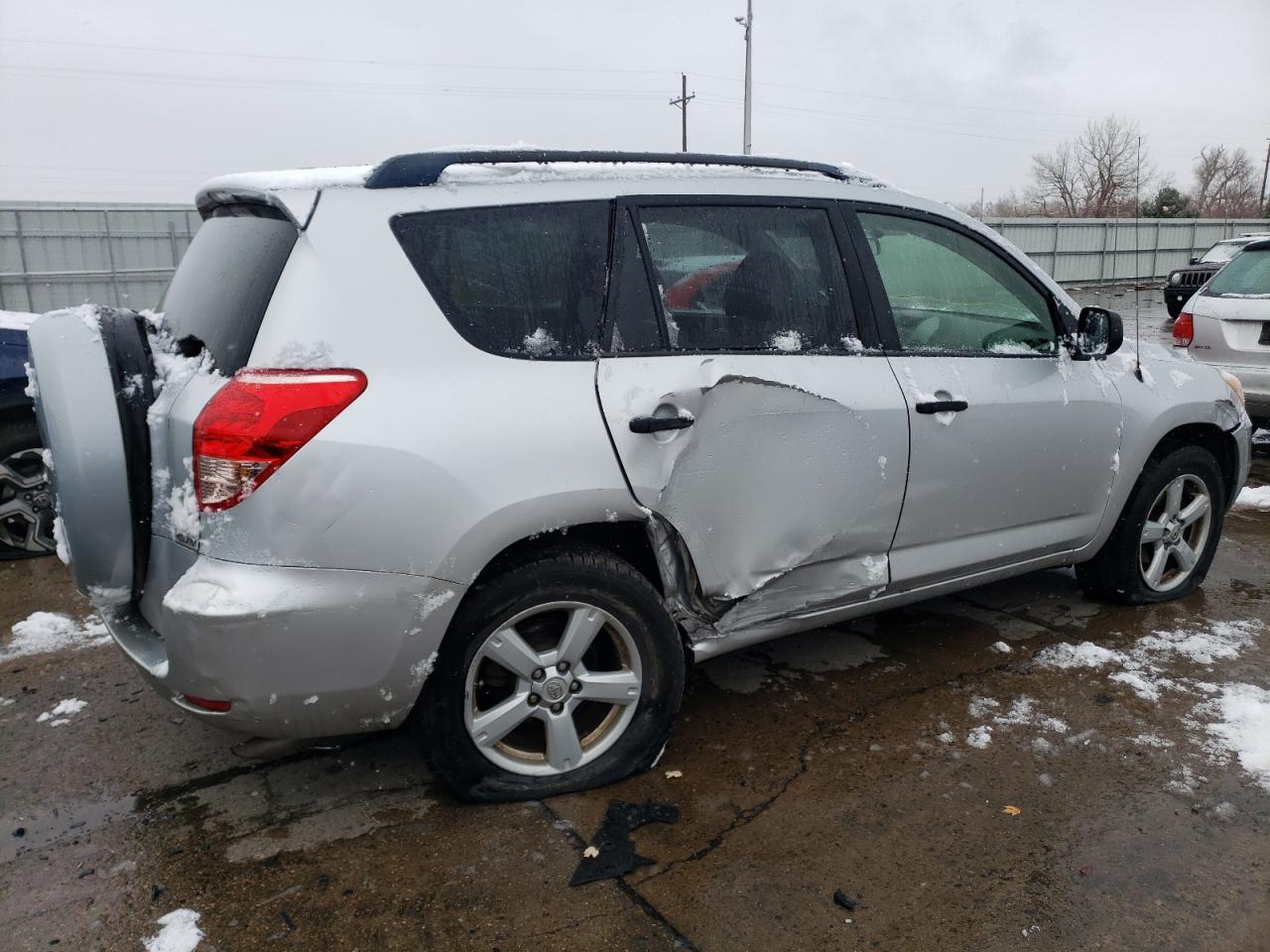 2008 Toyota RAV 4 VIN JTMBK33V385059876 Copart auction photo, side / front end damage thumbnail 3