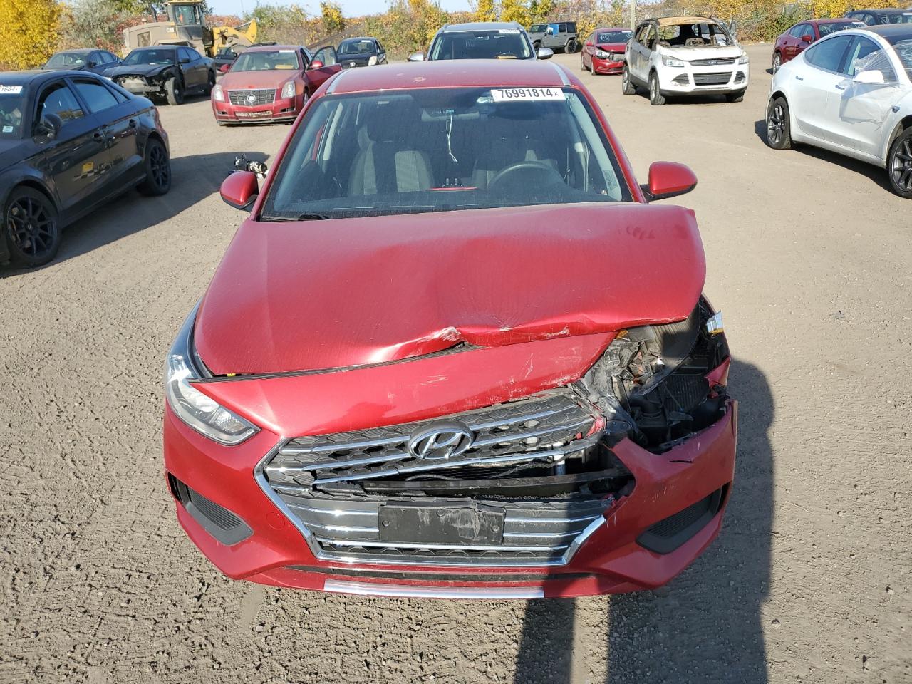 2019 Hyundai Accent VIN 3KPC24A31KE063402 Copart auction photo, front end damage thumbnail 5
