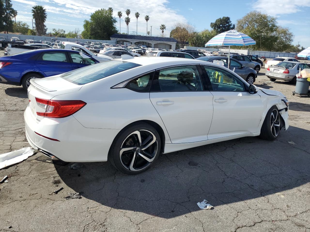 2019 Honda Accord VIN 1HGCV1F30KA154681 Copart auction photo, front end / minor dent/scratches damage thumbnail 3
