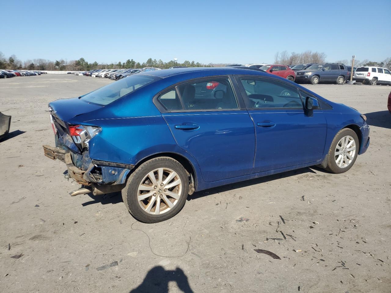 2012 Honda Civic VIN 19XFB2F80CE055797 Copart auction photo, rear end / front end damage thumbnail 3