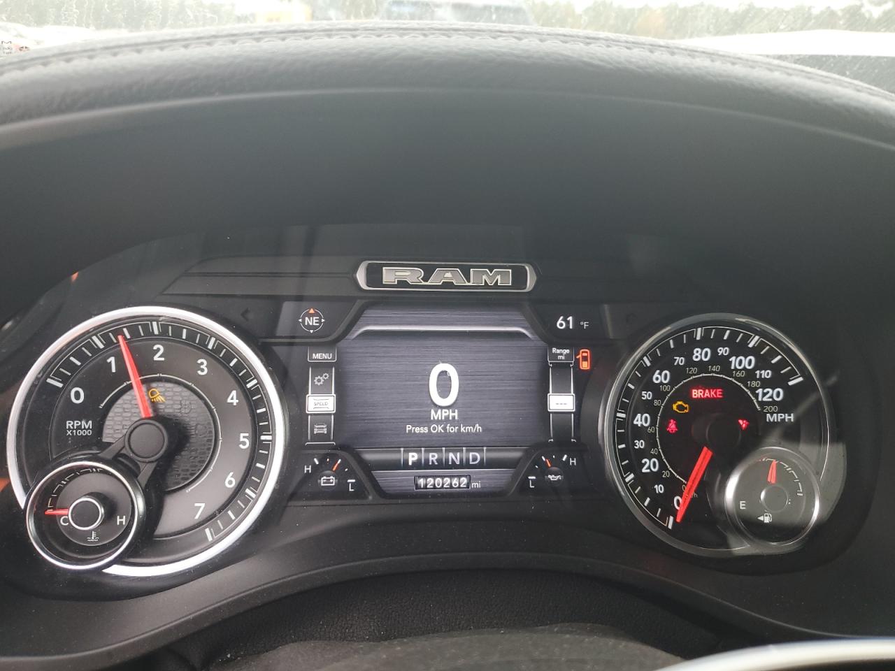 2019 RAM 1500 VIN 1C6RRERT4KN655802 Copart auction photo, front end damage thumbnail 9