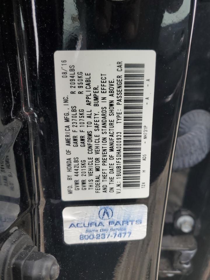 2017 Acura TLX VIN 19UUB1F50HA000933 Copart auction photo, front end / side damage thumbnail 12