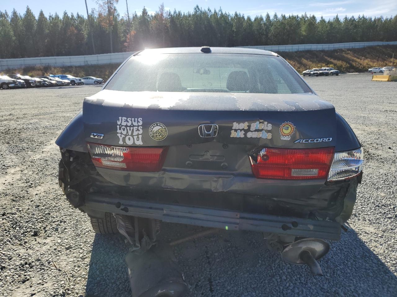 2005 Honda Accord VIN 1HGCM66595A057064 Copart auction photo, front end / rear end damage thumbnail 6