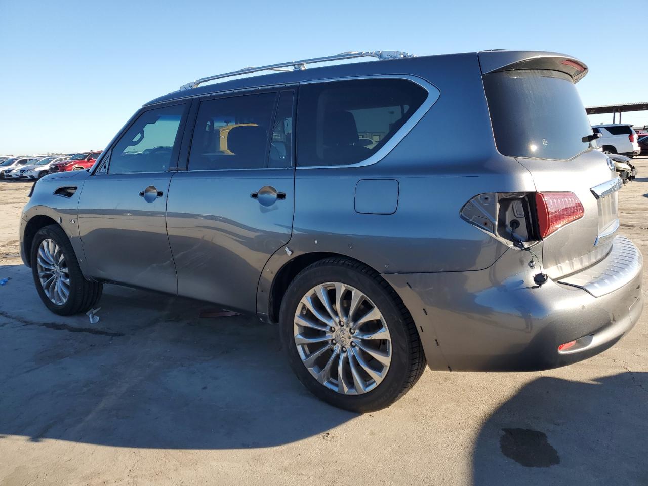 2015 Infiniti QX80 VIN JN8AZ2NF1F9572514 Copart auction photo, all over damage thumbnail 2