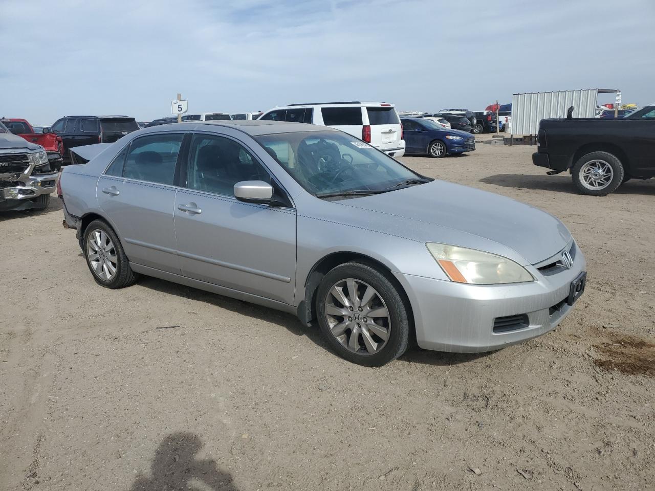 2007 Honda Accord VIN 1HGCM66547A014819 Copart auction photo, rear end / front end damage thumbnail 4