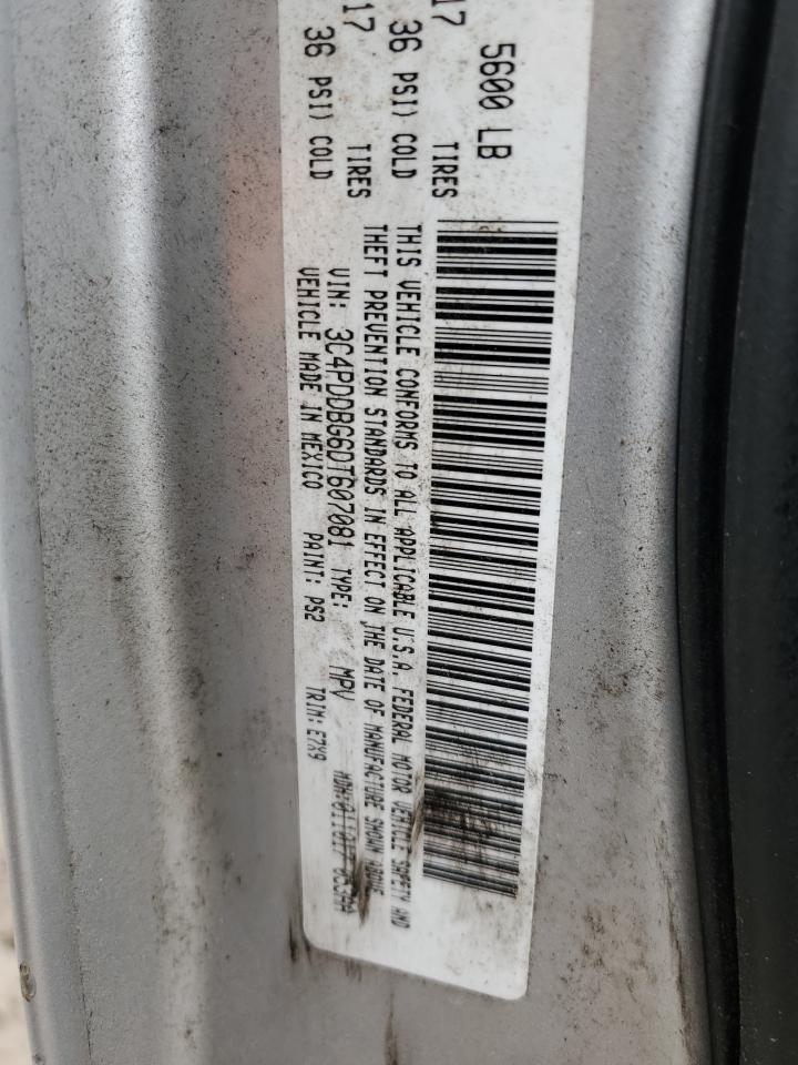 2013 Dodge Journey VIN 3C4PDDBG6DT607081 Copart auction photo, front end damage thumbnail 13
