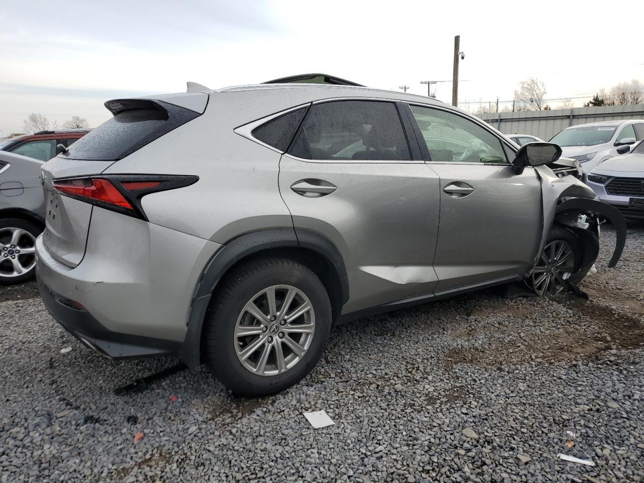 2021 Lexus NX VIN JTJDARDZ1M2254111 Copart auction photo, all over damage thumbnail 3