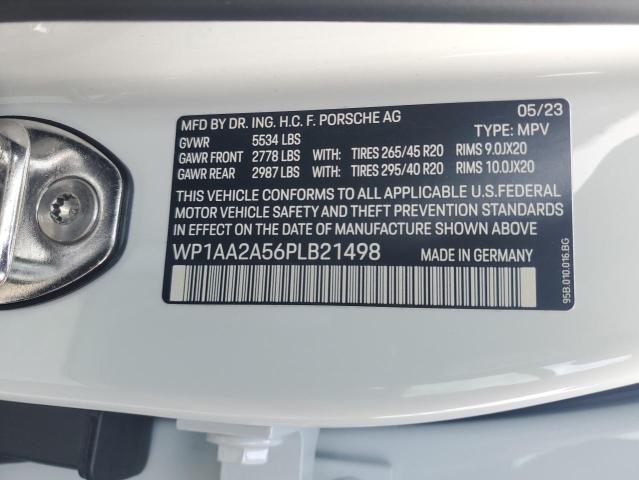 2023 Porsche Macan VIN WP1AA2A56PLB21498 Copart auction photo, front end / side damage thumbnail 12