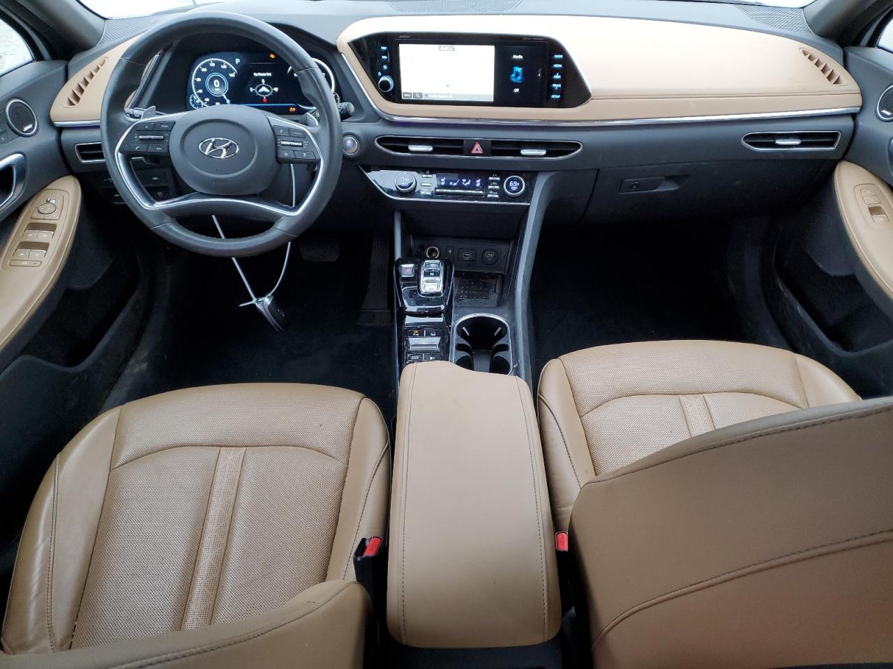 2021 Hyundai Sonata VIN 5NPEH4J2XMH074508 Copart auction photo, front end / minor dent/scratches damage thumbnail 8