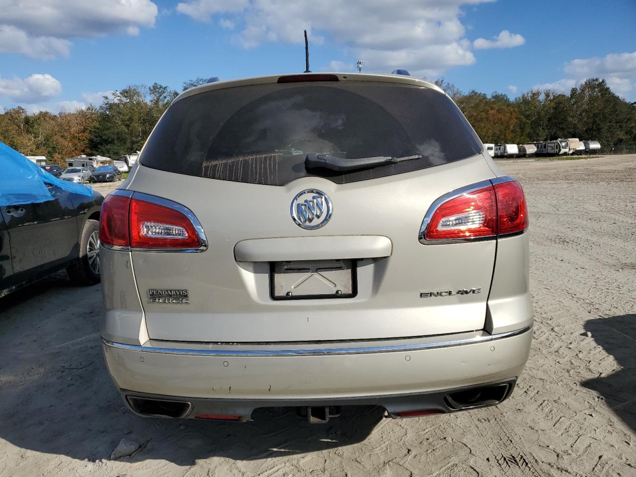 2013 Buick Enclave VIN 5GAKRCKD2DJ242354 Copart auction photo, top/roof damage thumbnail 6