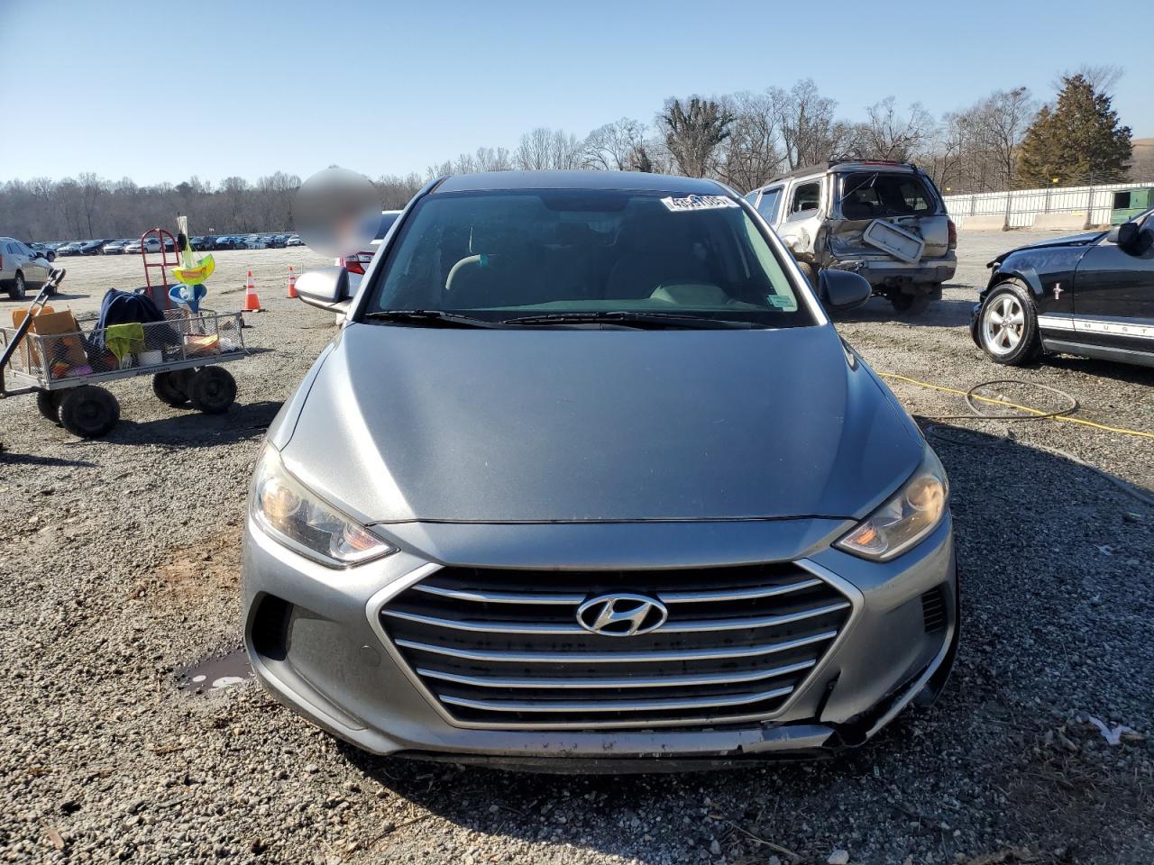 2017 Hyundai Elantra VIN KMHD74LF7HU074682 Copart auction photo, vandalism damage thumbnail 5
