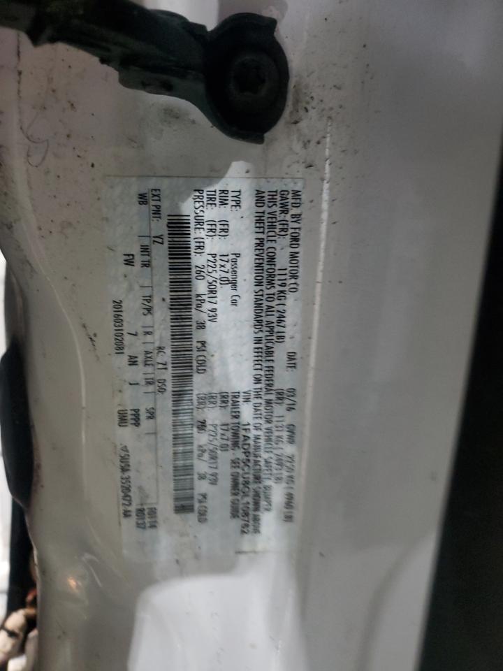 2016 Ford C-MAX VIN 1FADP5CU8GL108762 Copart auction photo, side / minor dent/scratches damage thumbnail 12