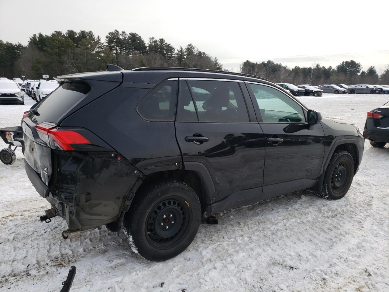 2020 Toyota RAV 4 VIN 2T3F1RFV5LW091555 Copart auction photo, rear end / side damage thumbnail 3