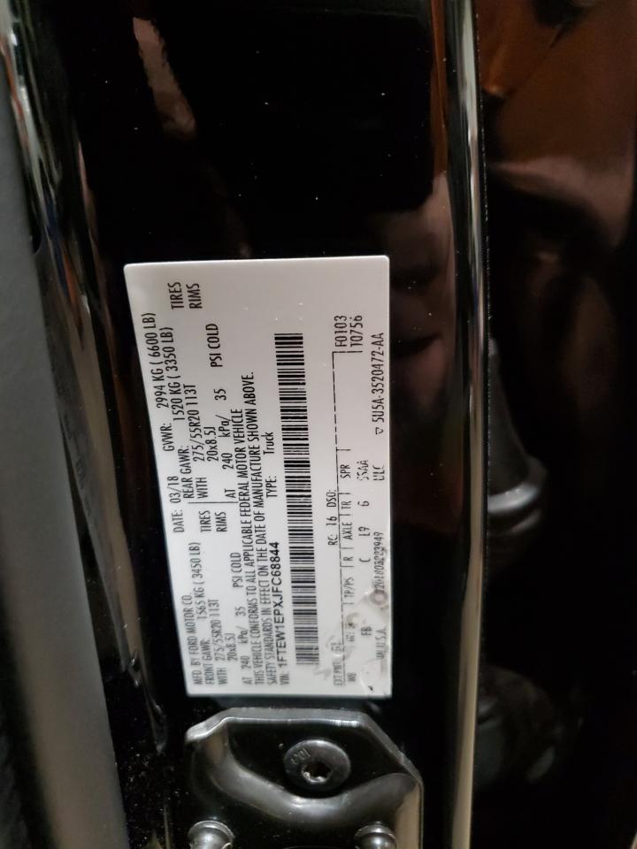 2018 Ford F-150 VIN 1FTEW1EPXJFC68844 Copart auction photo, front end damage thumbnail 13