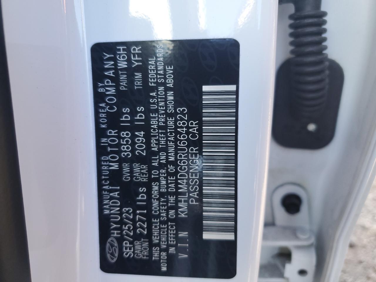 2024 Hyundai Elantra VIN KMHLM4DG6RU664823 Copart auction photo, front end damage thumbnail 13
