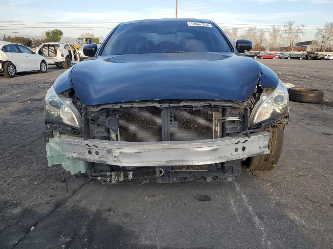2012 Infiniti M VIN JN1BY1AP8CM331119 Copart auction photo, front end / side damage thumbnail 5