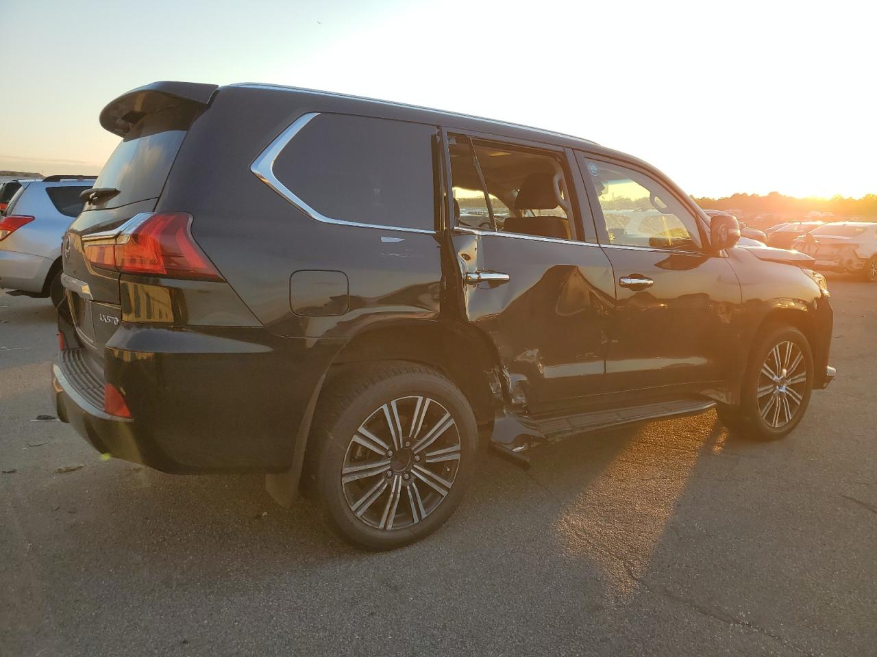 2021 Lexus LX VIN JTJDY7AX3M4345758 Copart auction photo, all over damage thumbnail 3