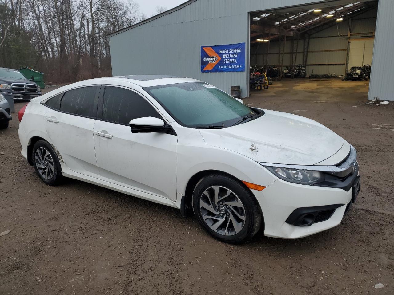 2018 Honda Civic VIN 2HGFC2F81JH032111 Copart auction photo, vandalism / side damage thumbnail 4
