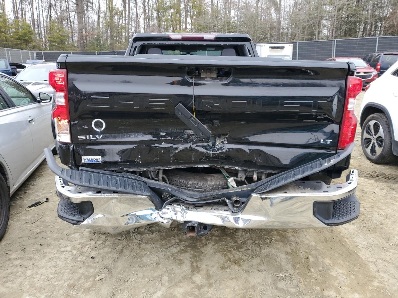 2021 Chevrolet Silverado VIN 1GCUYDET1MZ201475 Copart auction photo, rear end / side damage thumbnail 6