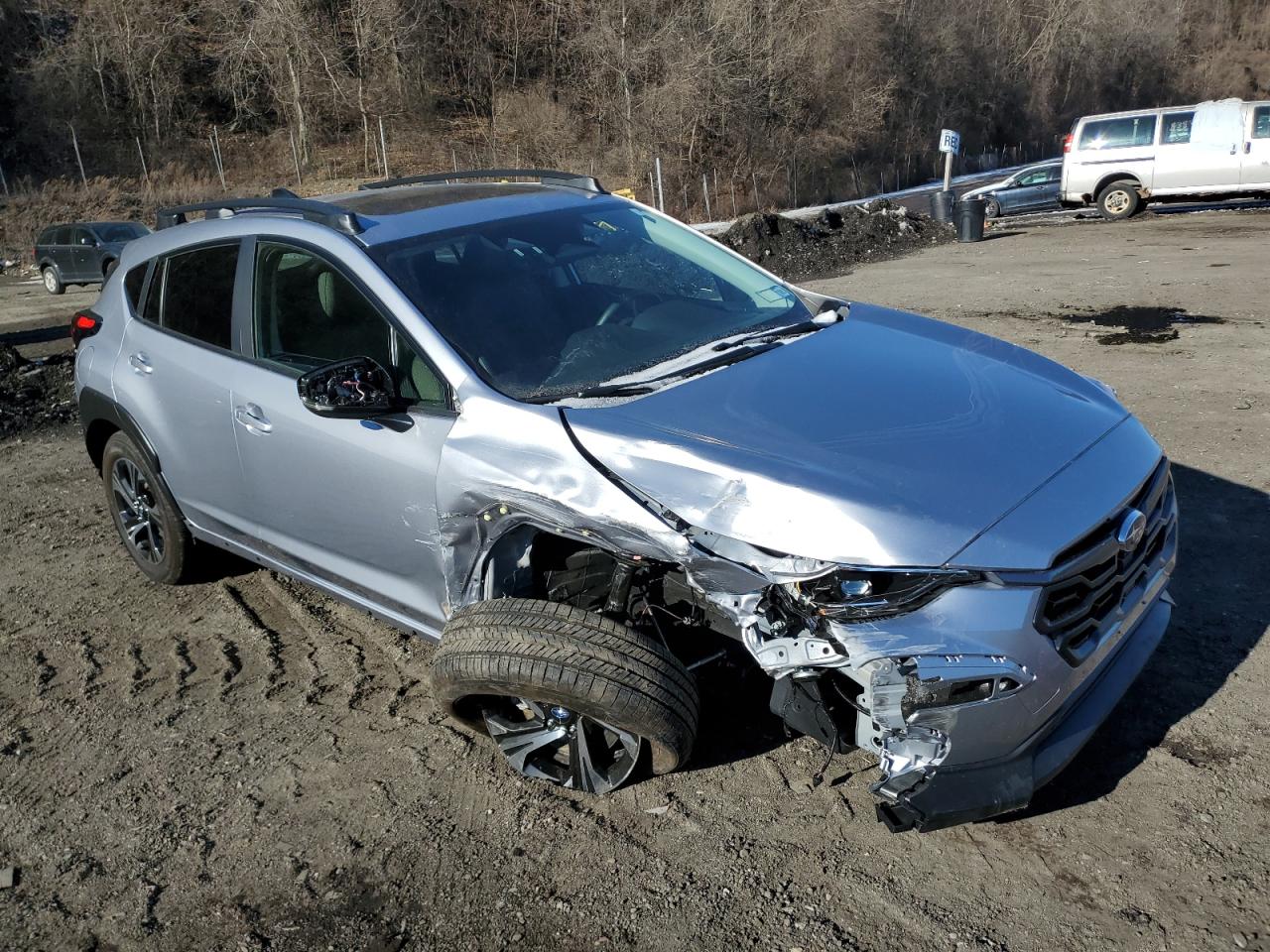 2024 Subaru XV VIN JF2GUADC0R8380597 Copart auction photo, undercarriage / front end damage thumbnail 4