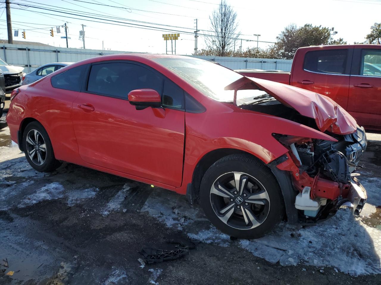 2015 Honda Civic VIN 2HGFG3B87FH505890 Copart auction photo, front end damage thumbnail 4