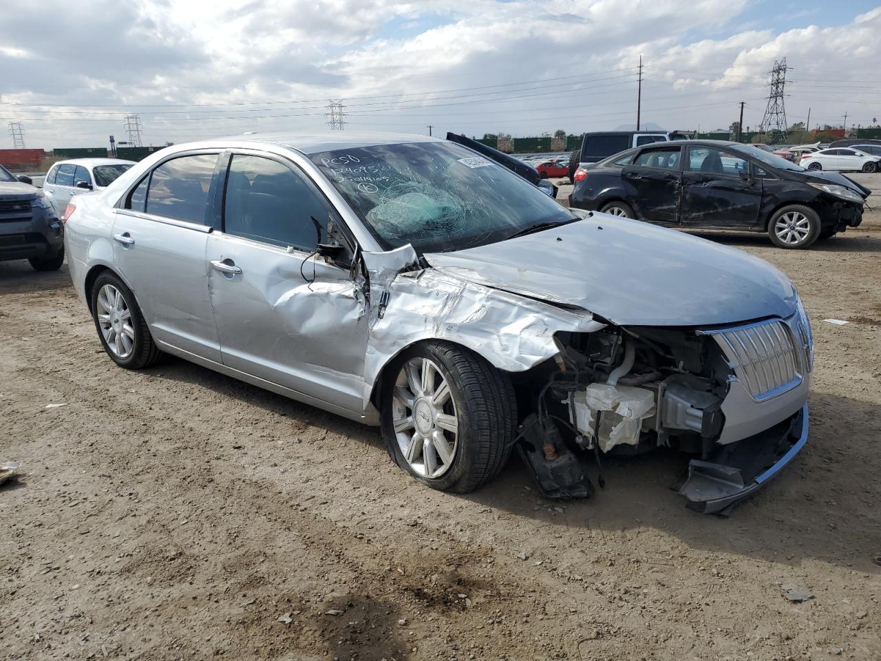 2010 Lincoln MKZ VIN 3LNHL2GC1AR616597 Copart auction photo, front end / side damage thumbnail 4