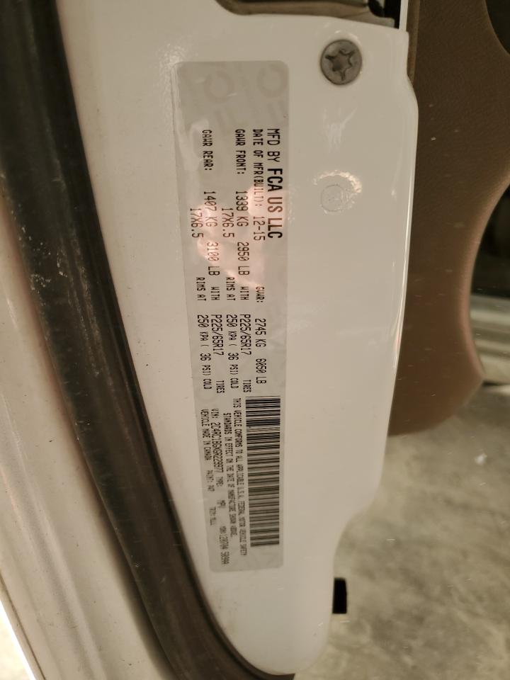 2016 Chrysler Town & Country VIN 2C4RC1BGXGR229977 Copart auction photo, rear end / hail damage thumbnail 13