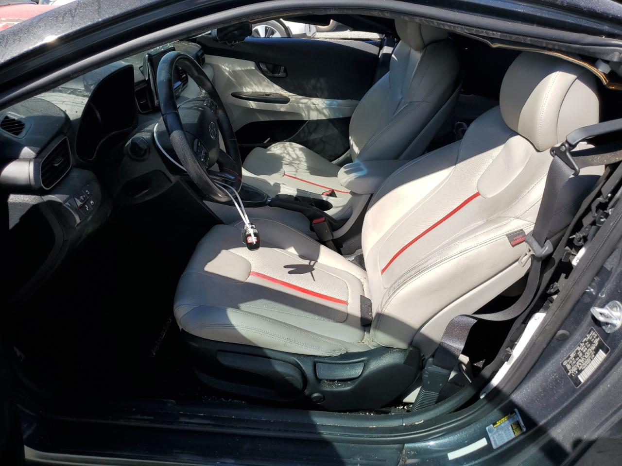 2019 Hyundai Veloster VIN KMHTH6AB2KU011341 Copart auction photo, top/roof damage thumbnail 7