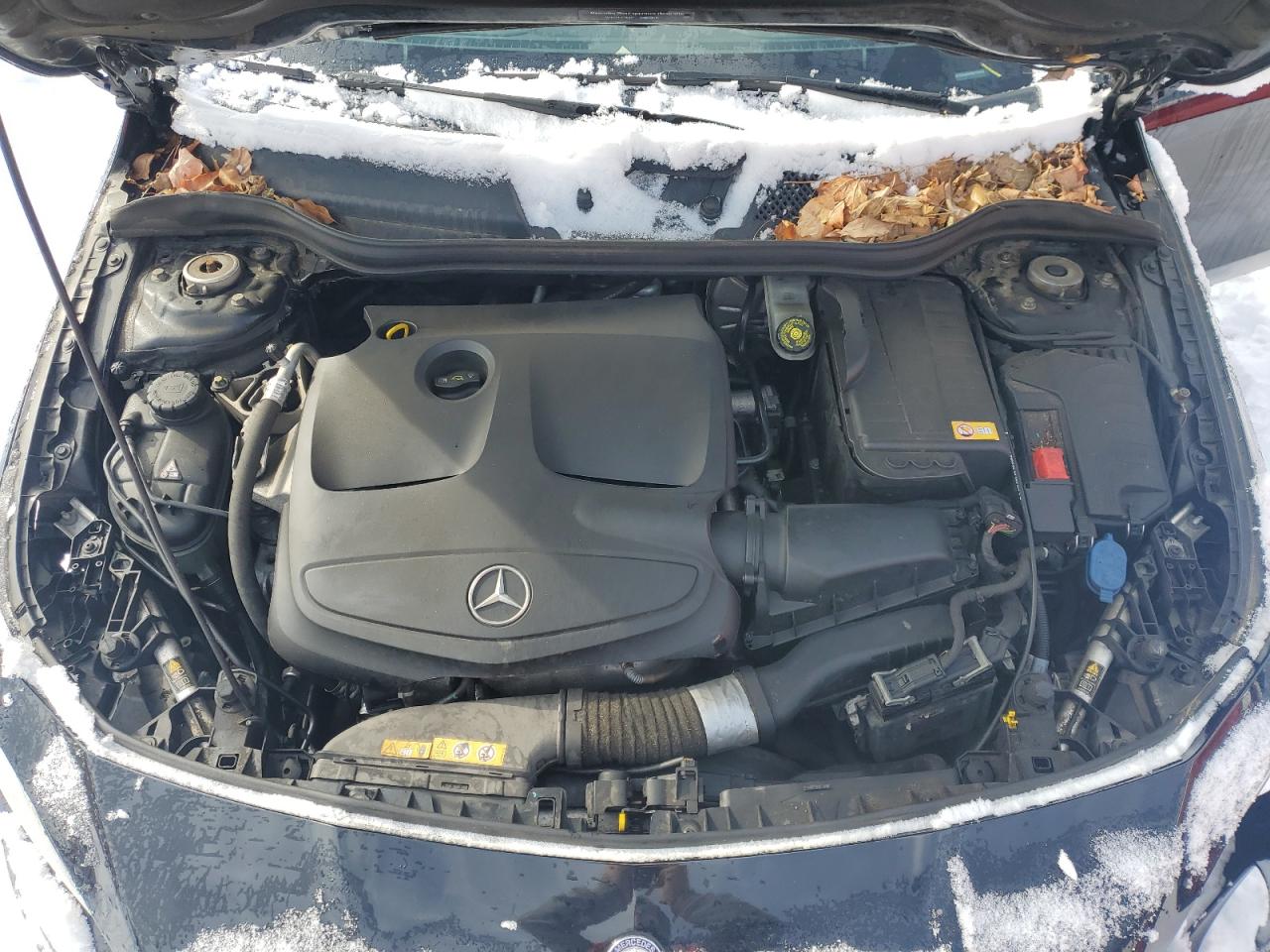 2014 Mercedes-Benz CLA-klasse VIN WDDSJ4GB6EN125492 Copart auction photo, front end / undercarriage damage thumbnail 11