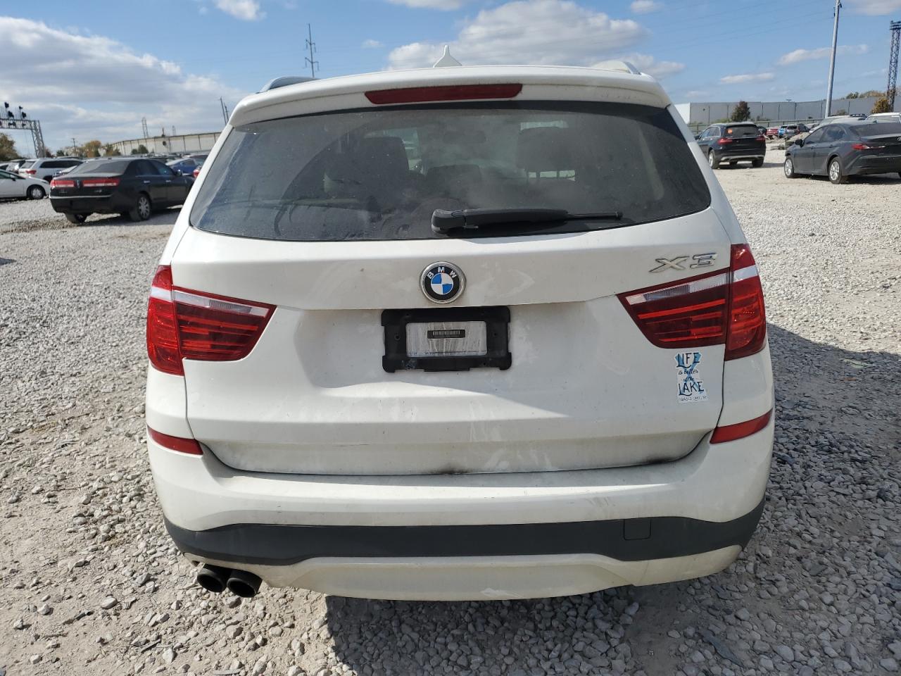 2017 BMW X3 VIN 5UXWX9C35H0W72520 Copart auction photo, front end / side damage thumbnail 6