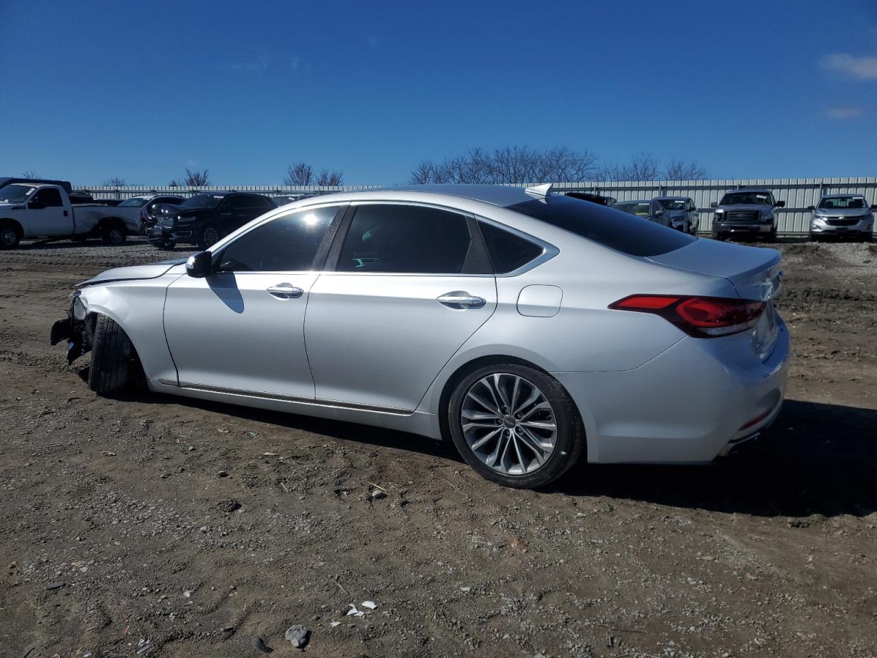 2016 Hyundai Genesis VIN KMHGN4JE3GU113246 Copart auction photo, side / front end damage thumbnail 2
