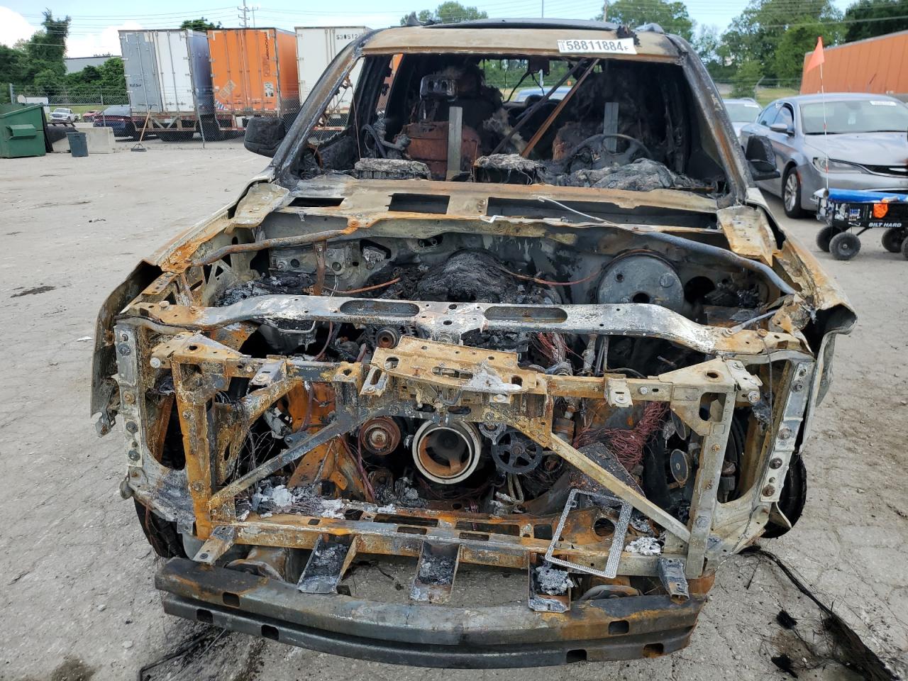 2015 GMC Yukon VIN 1GKS2CKJ9FR669080 Copart auction photo, burn damage thumbnail 5