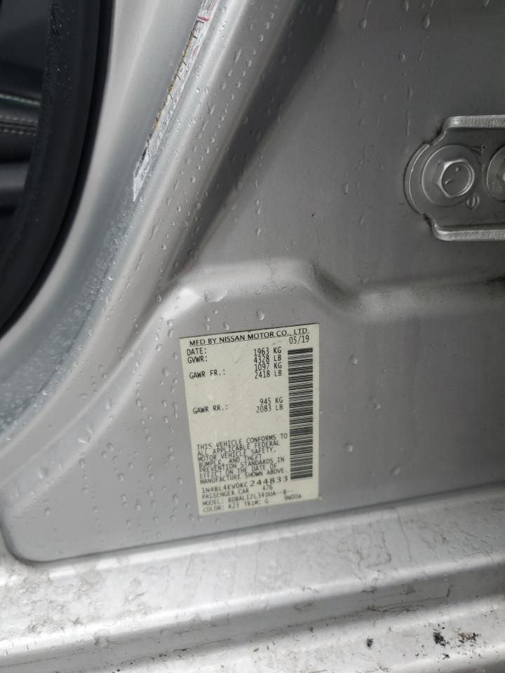 2019 Nissan Altima VIN 1N4BL4EV0KC244833 Copart auction photo, front end damage thumbnail 12