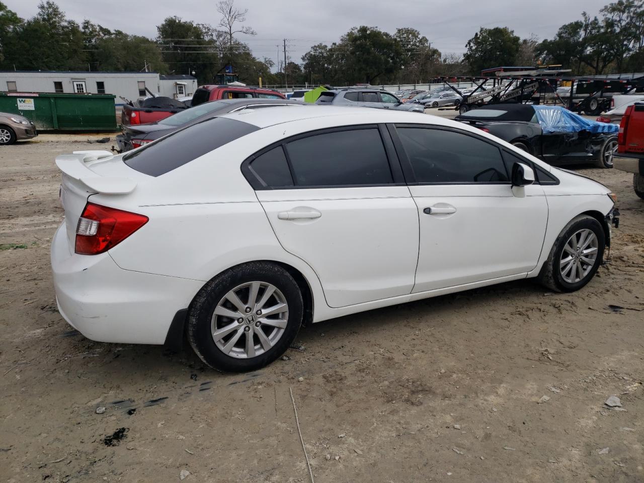 2012 Honda Civic VIN 19XFB2F90CE028351 Copart auction photo, front end / side damage thumbnail 3