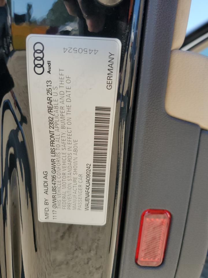 2018 Audi A4 VIN WAUENAF4XJA090242 Copart auction photo, vandalism damage thumbnail 12