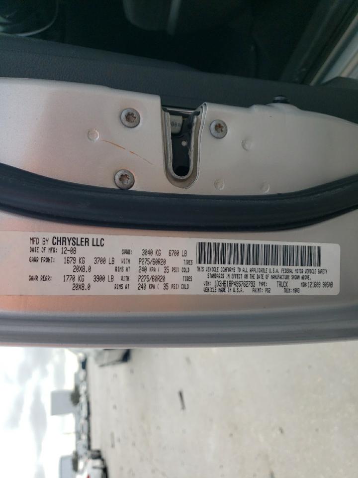 2009 Dodge RAM VIN 1D3HB18P49S762793 Copart auction photo, front end / rear end damage thumbnail 12