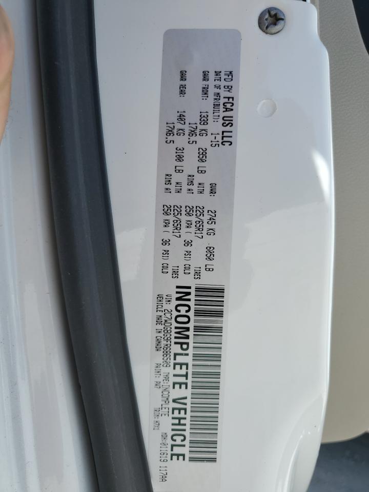 2015 Dodge Caravan VIN 2C7WDGBG9FR686509 Copart auction photo, all over damage thumbnail 15
