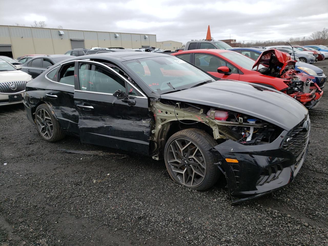 2023 Hyundai Sonata VIN KMHL14JC6PA260932 Copart auction photo, all over damage thumbnail 4