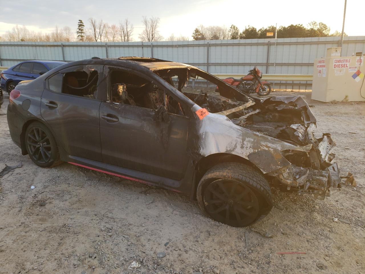 2018 Subaru WRX VIN JF1VA1C61J9809728 Copart auction photo, burn / all over damage thumbnail 4