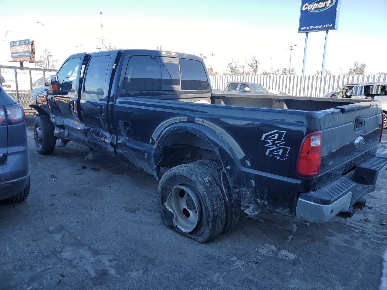 2013 Ford F350 VIN 1FT8W3DT2DEB84874 Copart auction photo, front end / side damage thumbnail 2