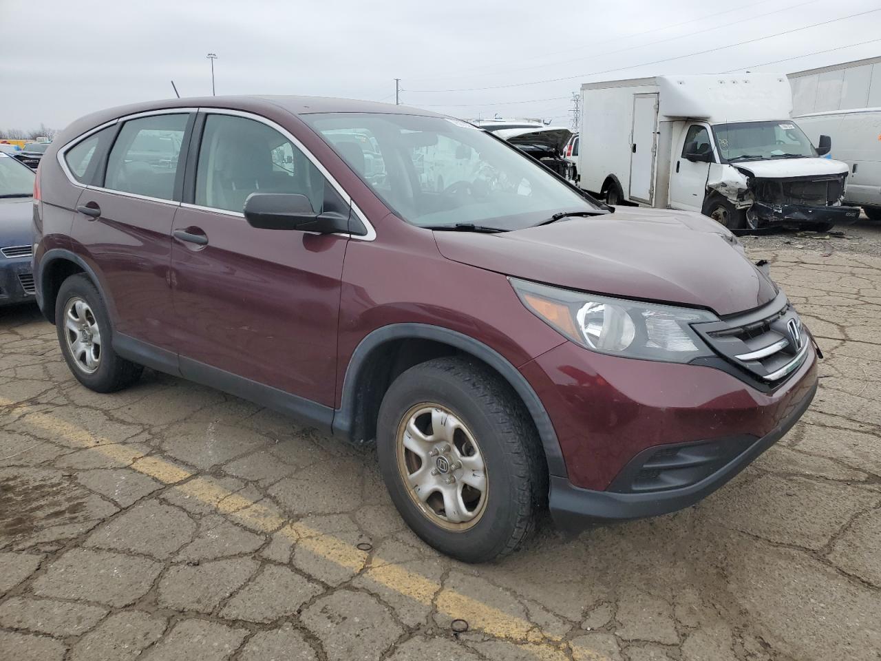 2014 Honda CR-V VIN 5J6RM3H36EL015615 Copart auction photo, side / front end damage thumbnail 4
