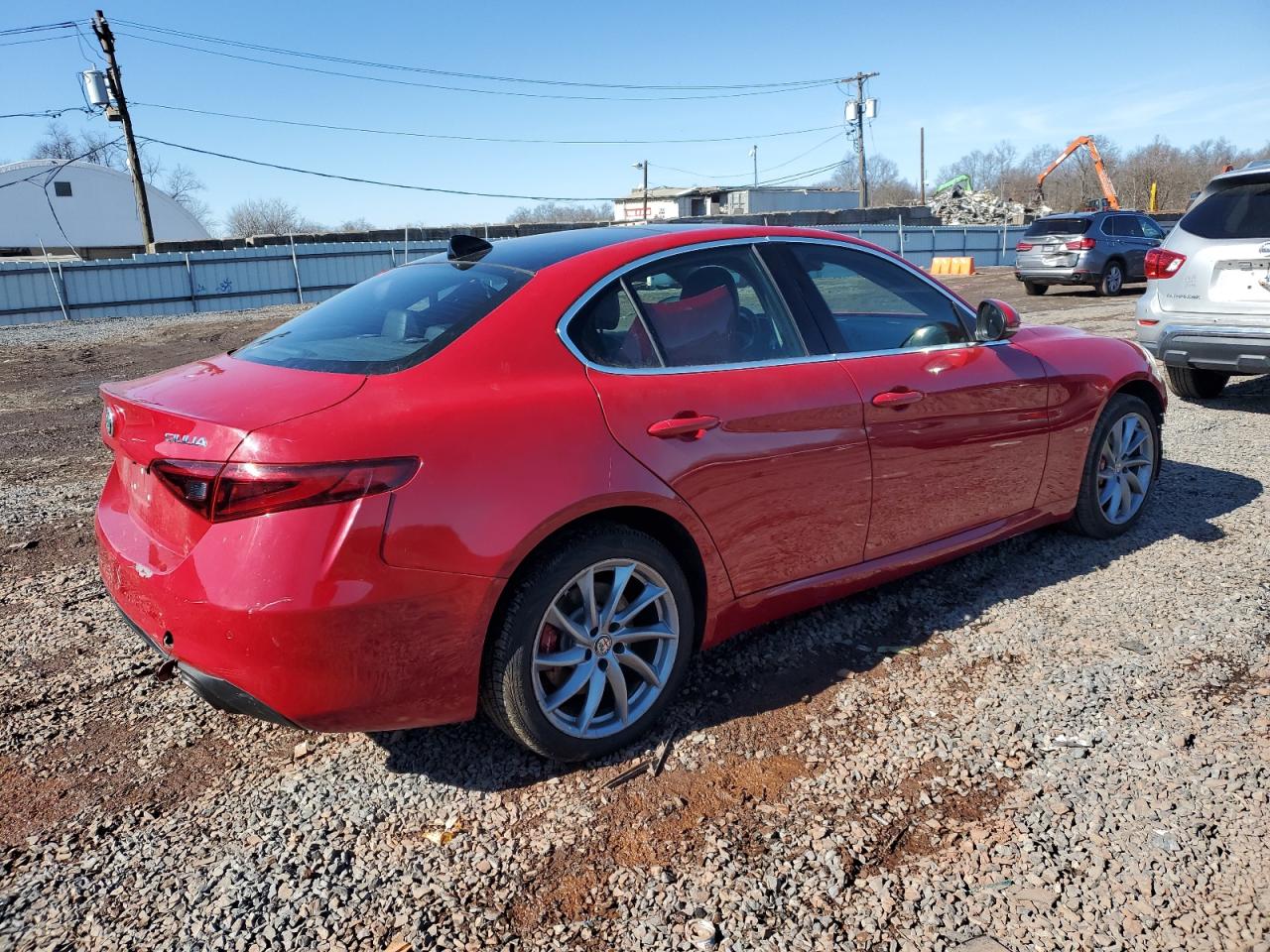 2018 Alfa Romeo Giulia VIN ZARFAEDN4J7597579 Copart auction photo, front end damage thumbnail 3