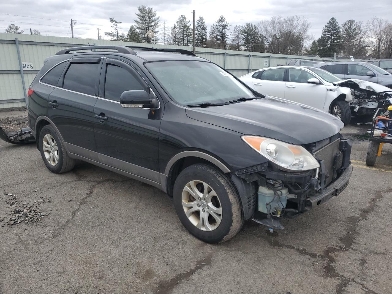 2011 Hyundai Veracruz VIN KM8NUDCC2BU169015 Copart auction photo, front end / side damage thumbnail 4