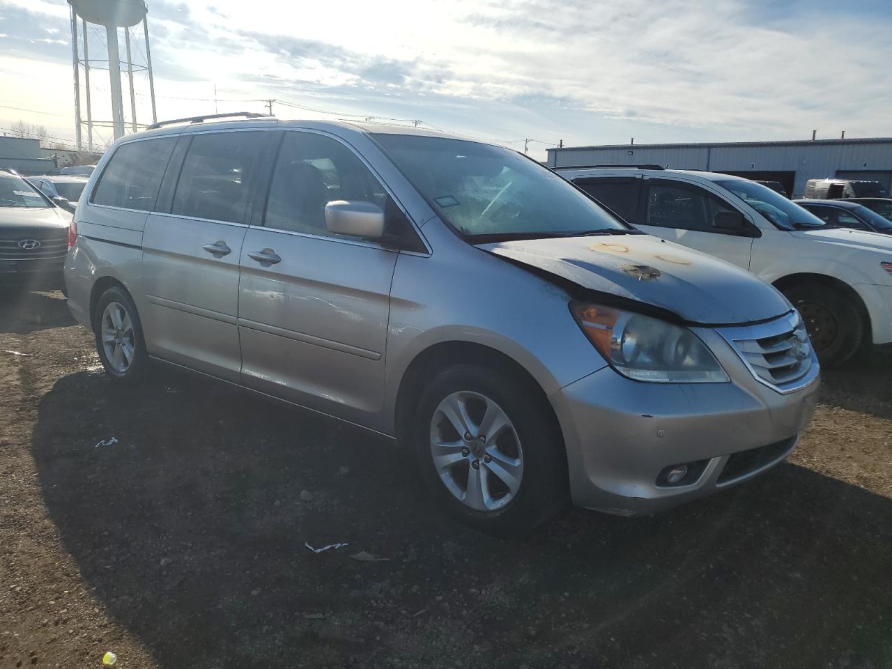 2009 Honda Odyssey VIN 5FNRL38929B055454 Copart auction photo, burn - engine damage thumbnail 4