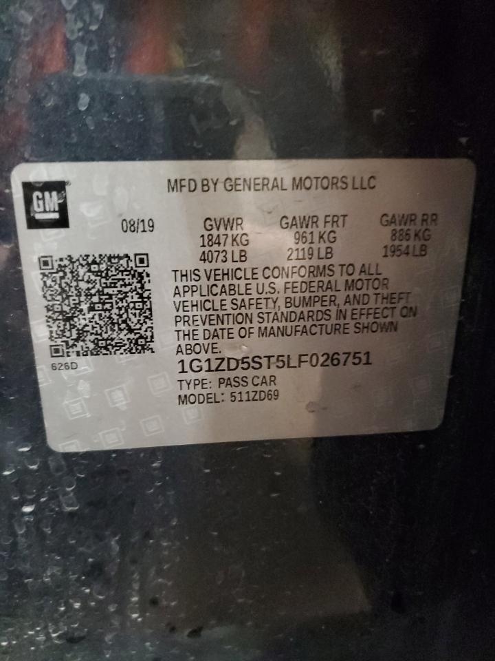2020 Chevrolet Malibu VIN 1G1ZD5ST5LF026751 Copart auction photo, front end damage thumbnail 13