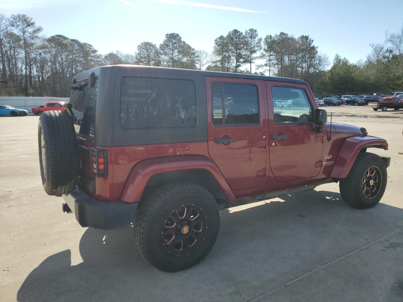 2013 Jeep Wrangler VIN 1C4BJWEG2DL608296 Copart auction photo, side damage thumbnail 3