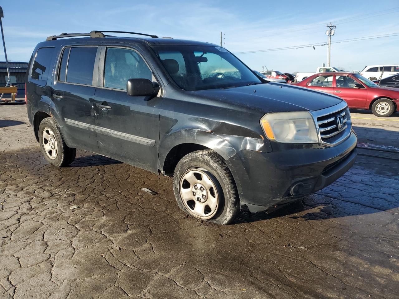 2014 Honda Pilot VIN 5FNYF3H26EB027494 Copart auction photo, front end / side damage thumbnail 4
