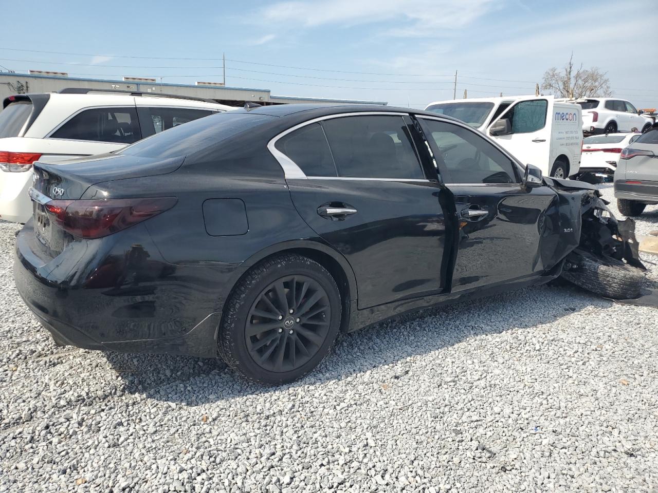 2018 Infiniti Q50 VIN JN1EV7AR1JM434924 Copart auction photo, front end damage thumbnail 3