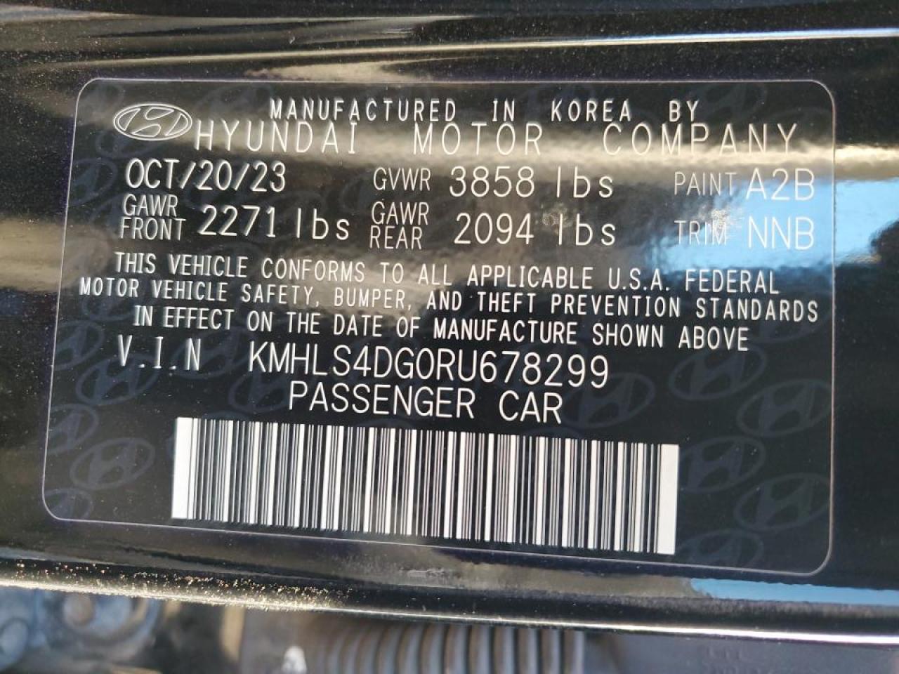 2024 Hyundai Elantra VIN KMHLS4DG0RU678299 Copart auction photo, rear end damage thumbnail 13